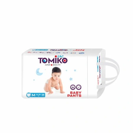 ТРУСИКИ ДЕТСКИЕ M (6-10 КГ) 58 ШТ. TOMIKO PREMIUM SOFT